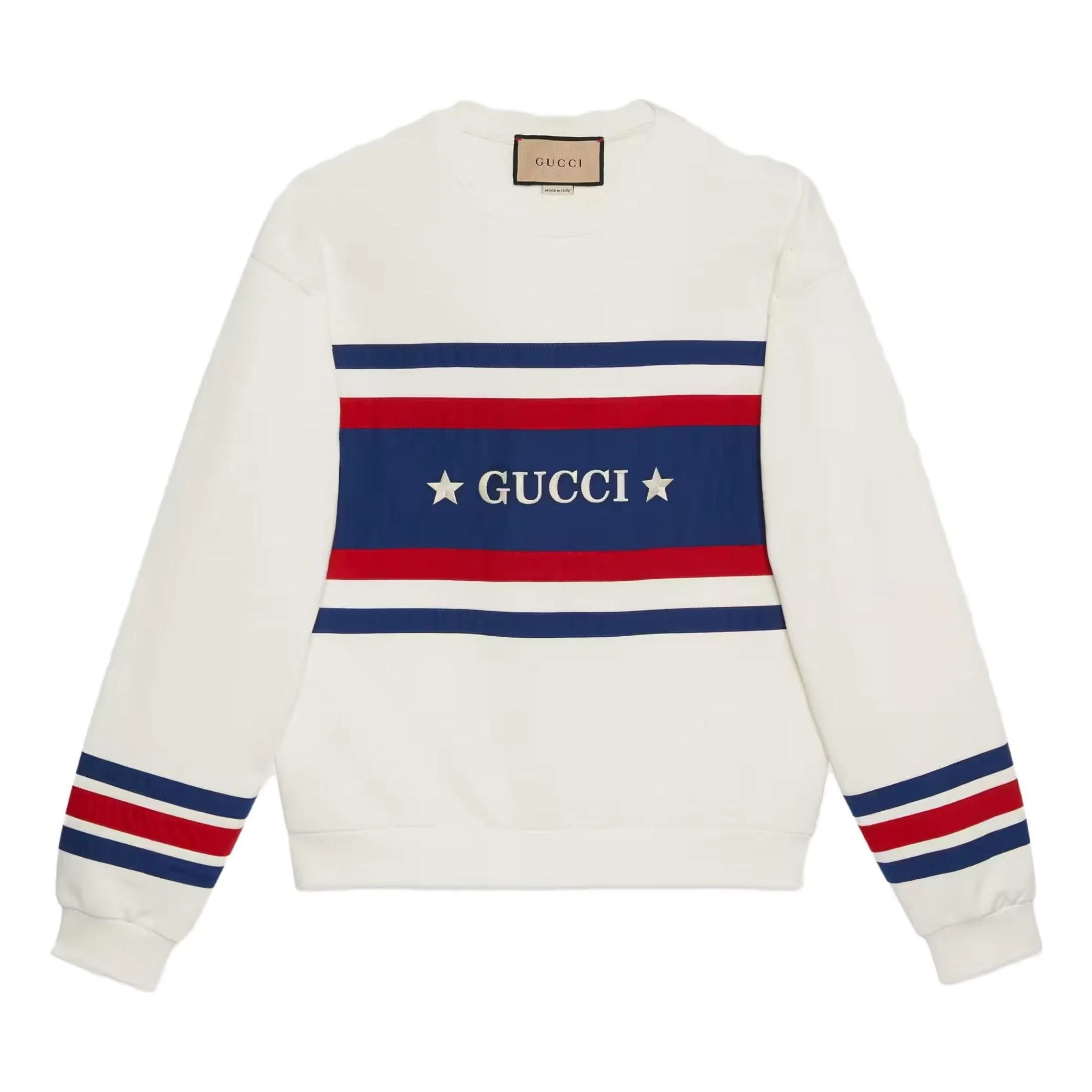 Gucci Cotton Jersey Sweatshirt With Embroidery 'Off White' 746988-XJFK1-9088 - 1