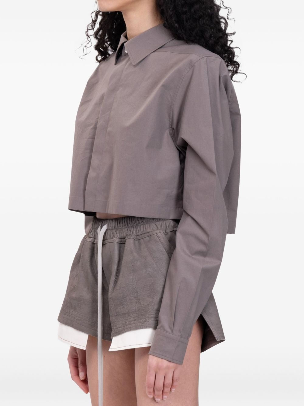 cropped shirt jacket - 2