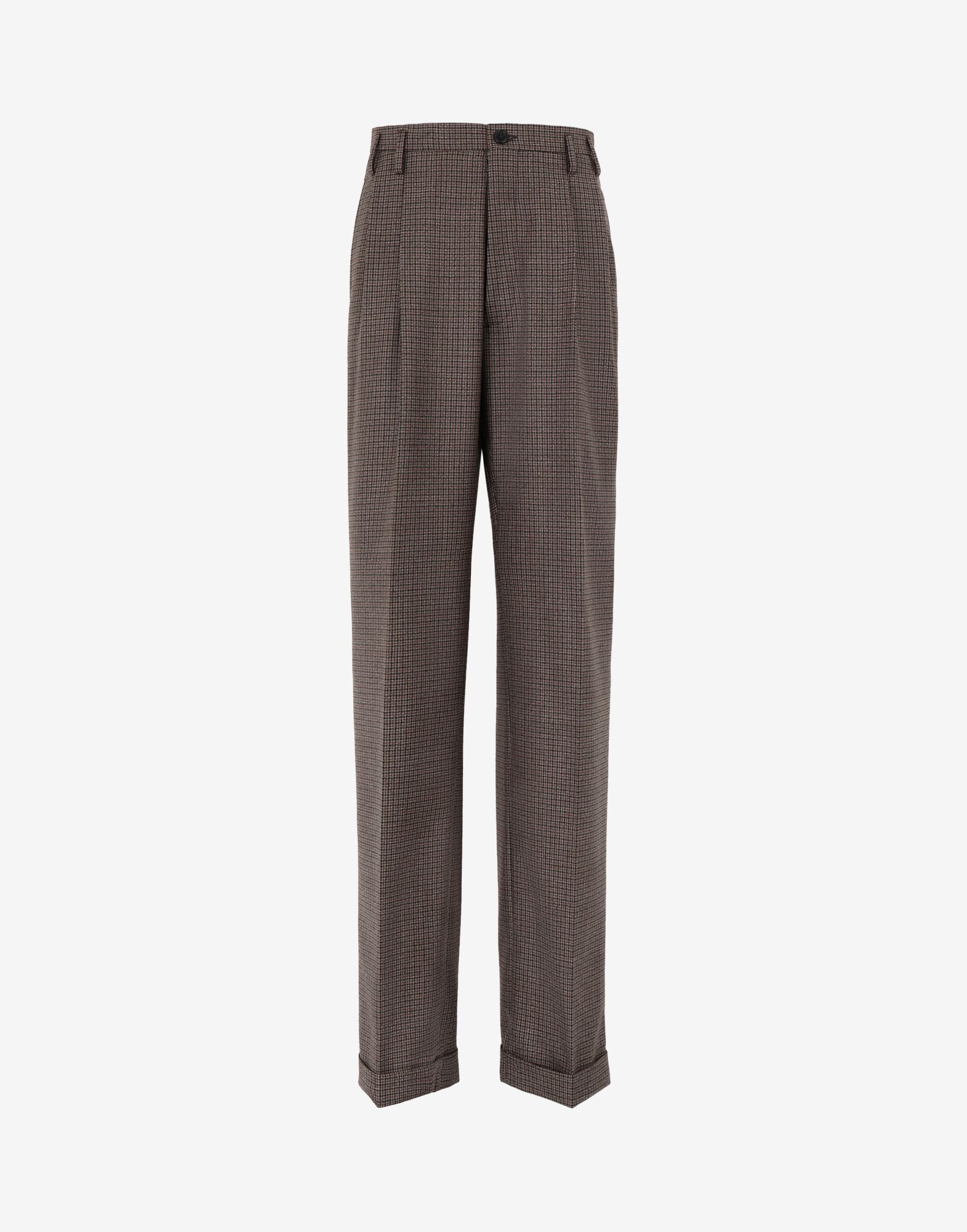 Pleated wool trousers - 1