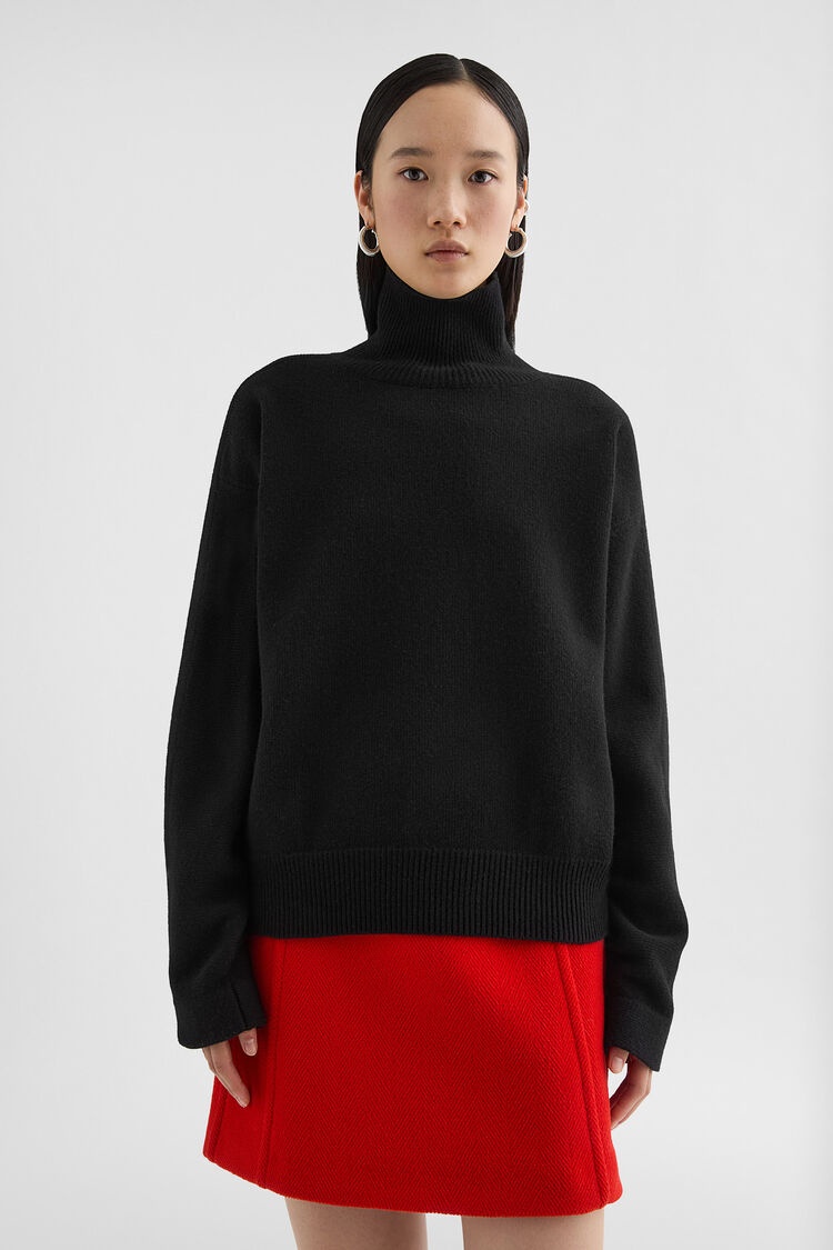 Wool Blend High-Neck Sweater - 4