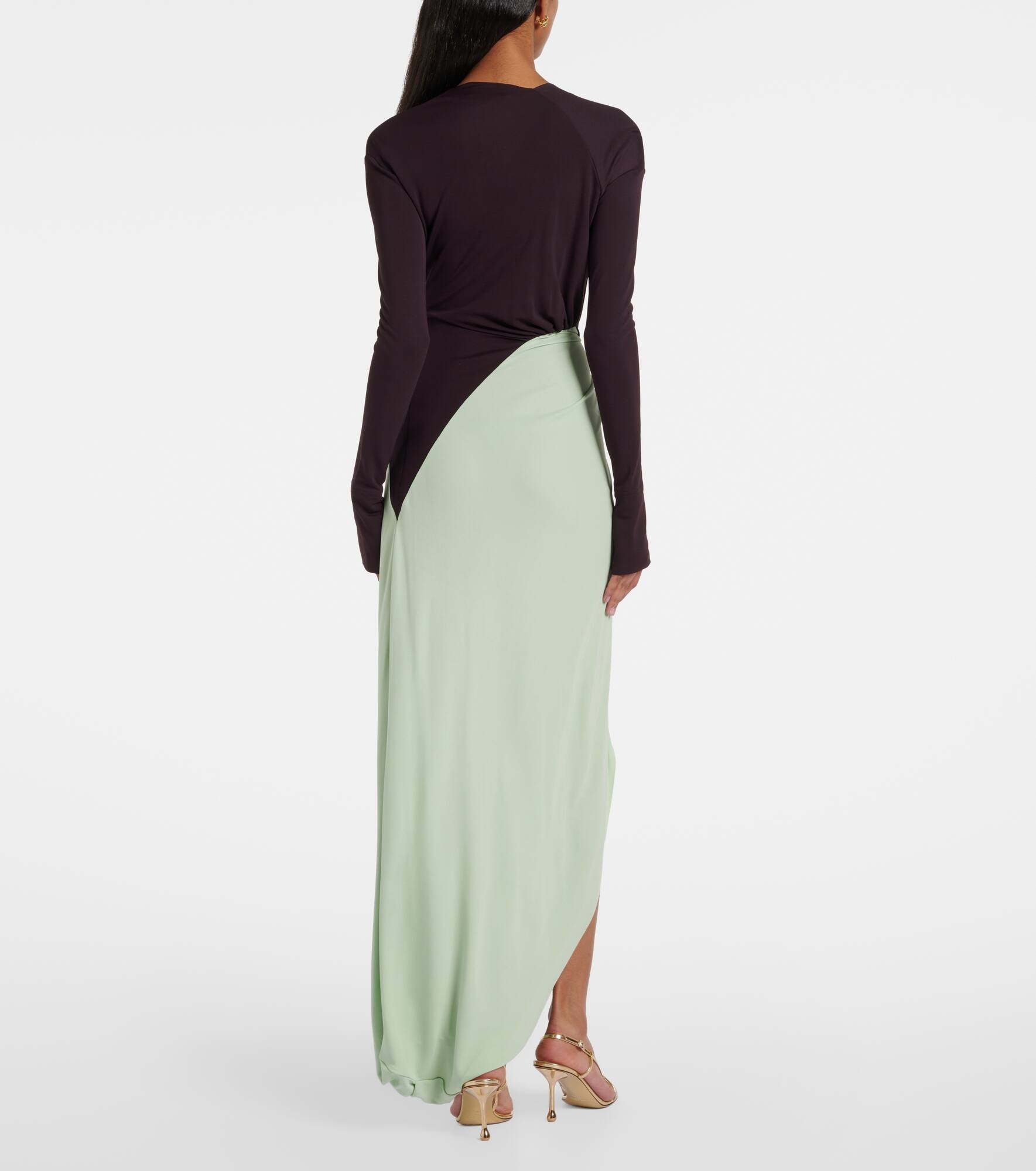 Knot-detail jersey gown - 3