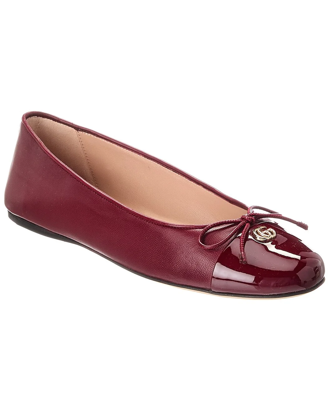 Gucci Double G Leather Ballet Flat - 1