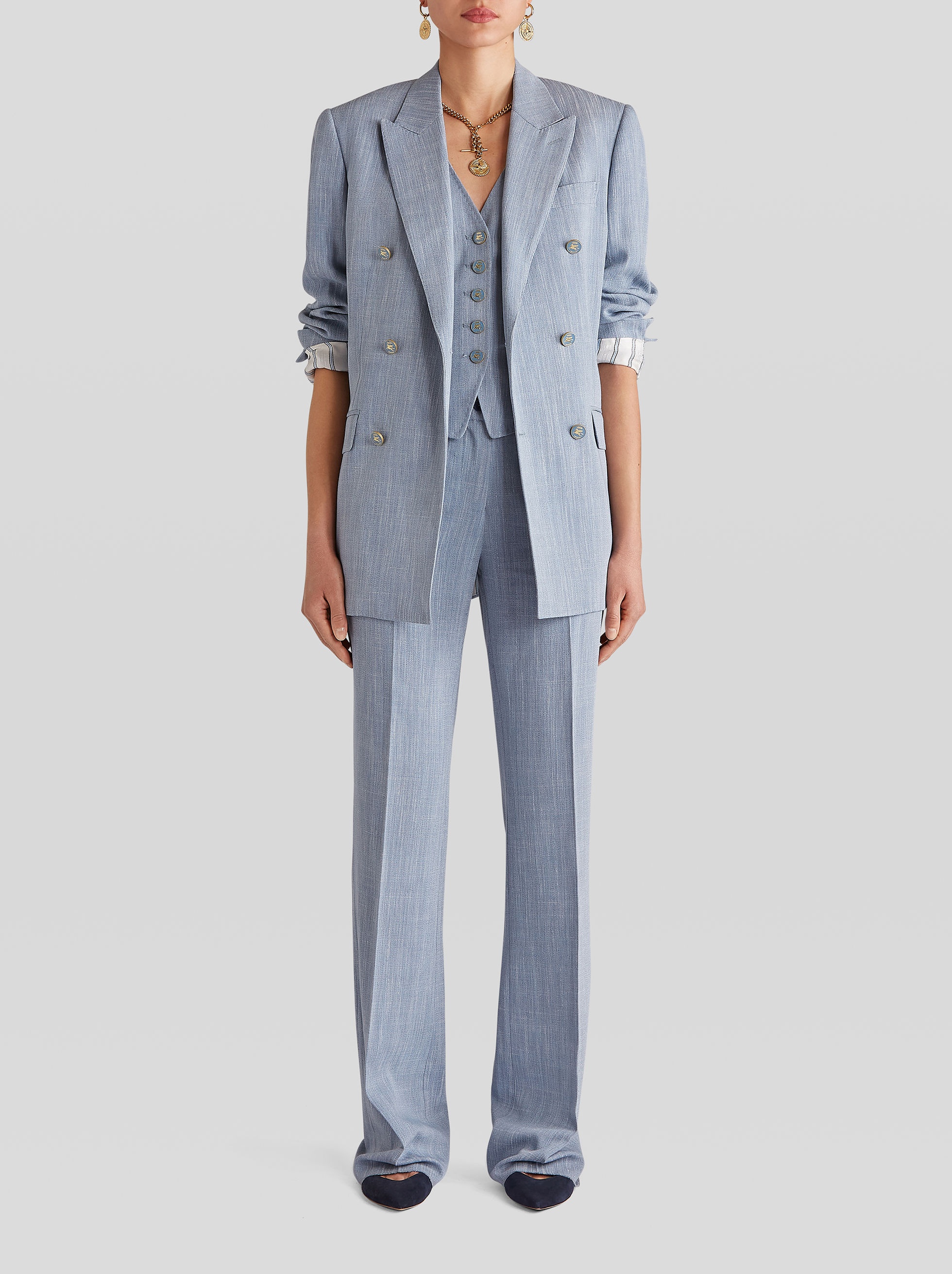 TAILORED TROUSERS WITH TUCKS - 3
