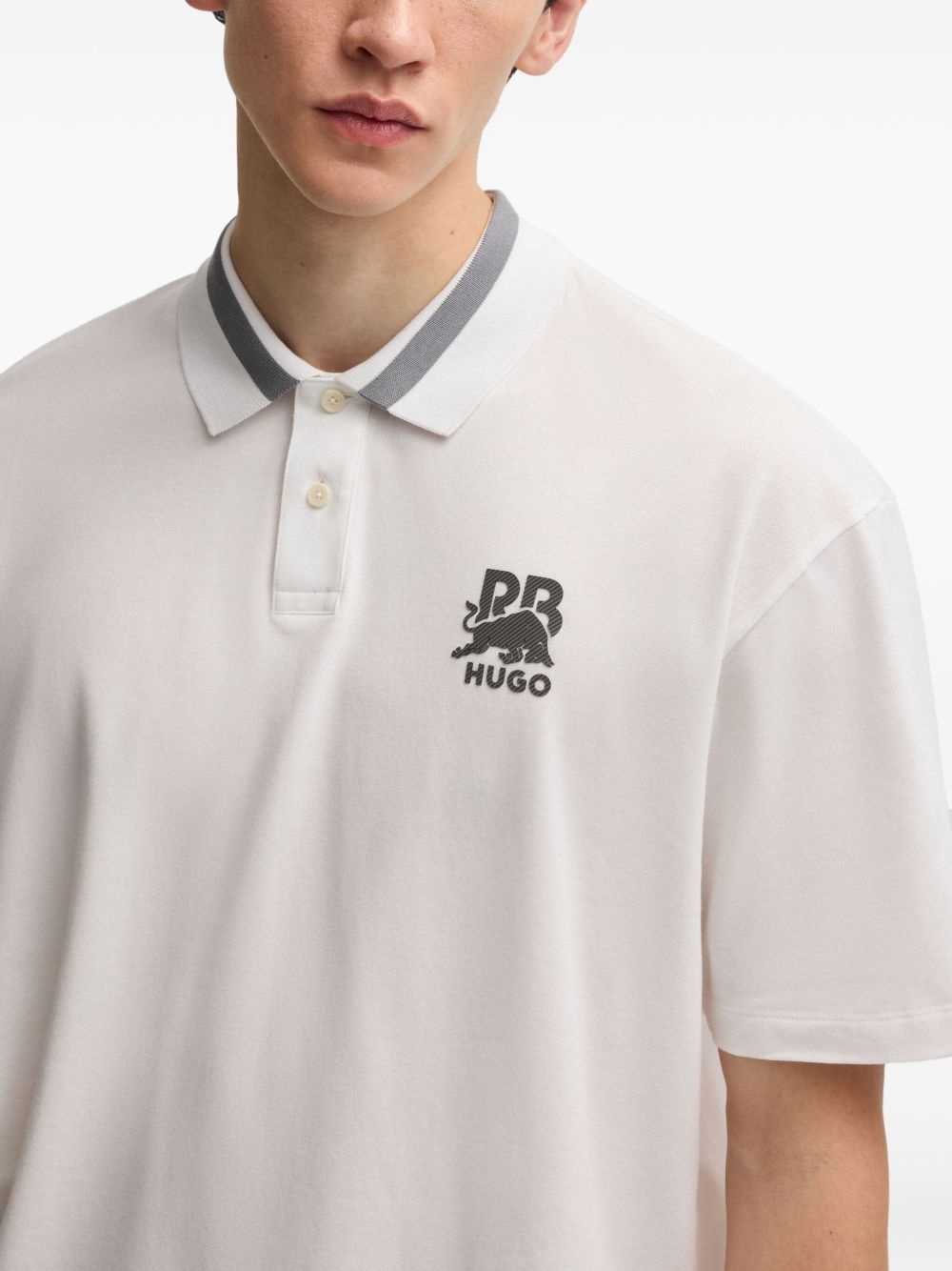 logo-print polo shirt - 5
