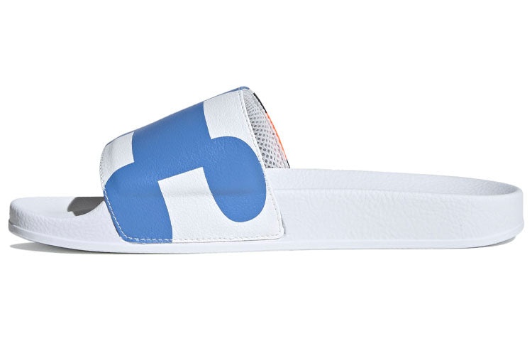 adidas Y-3 Adilette Unisex Slippers 'White Blue Orange' FW9742 - 2