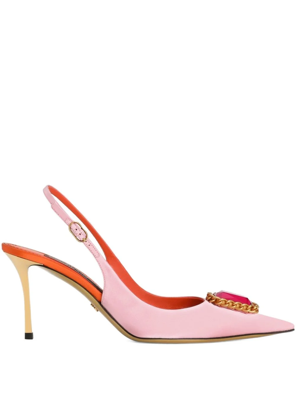 75mm satin jewel pumps - 1