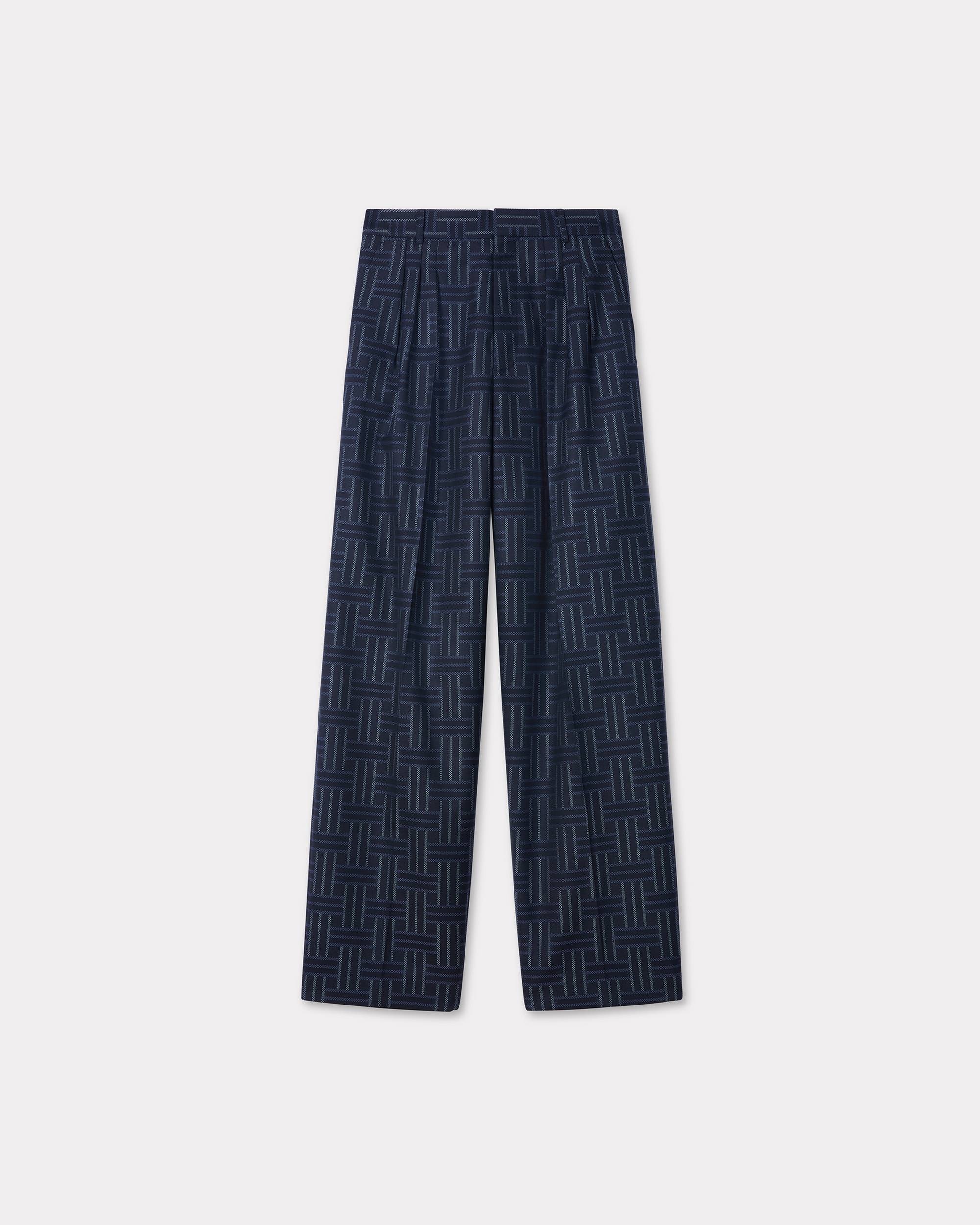 'KENZO Weave' pleated tailored wool pants - 1