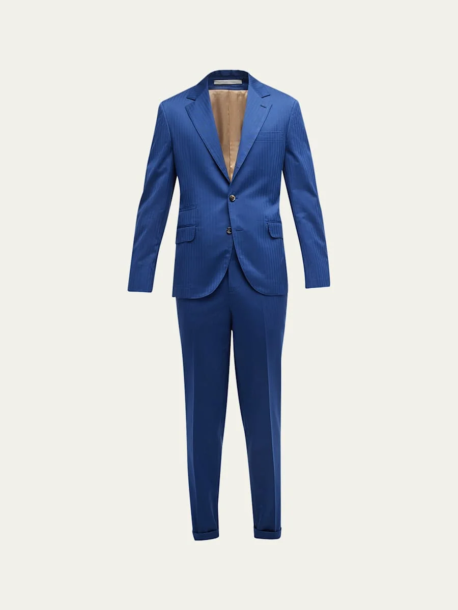Men's Cotton Chevron Solaro 2-Piece Suit - 1