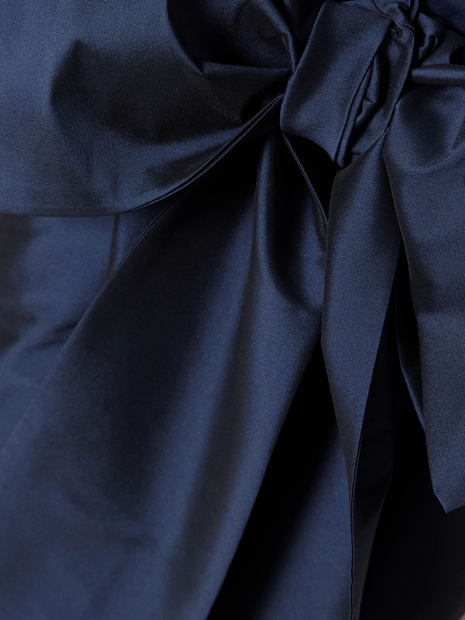 Beatrice belted taffeta maxi shirt dress Navy - 4