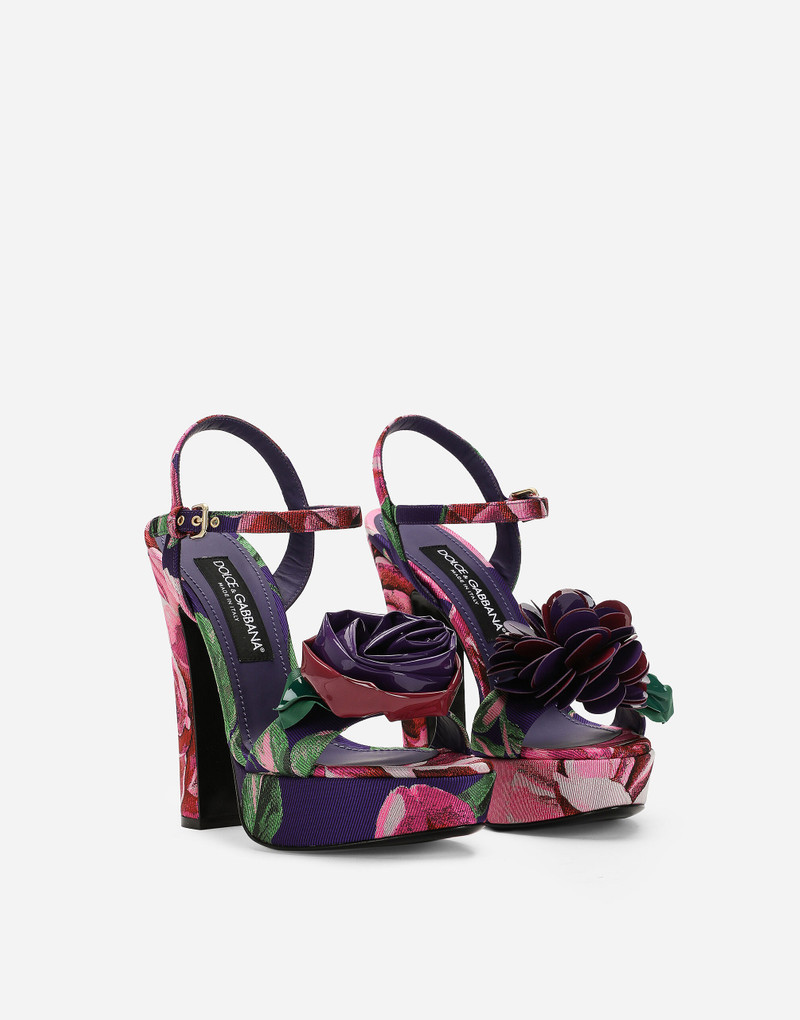 Jacquard platform sandals 2