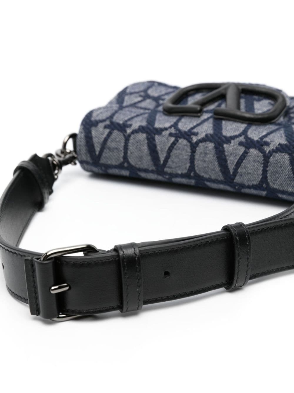 Valentino Garavani Navy Mini Toile Iconographe Locò Bag