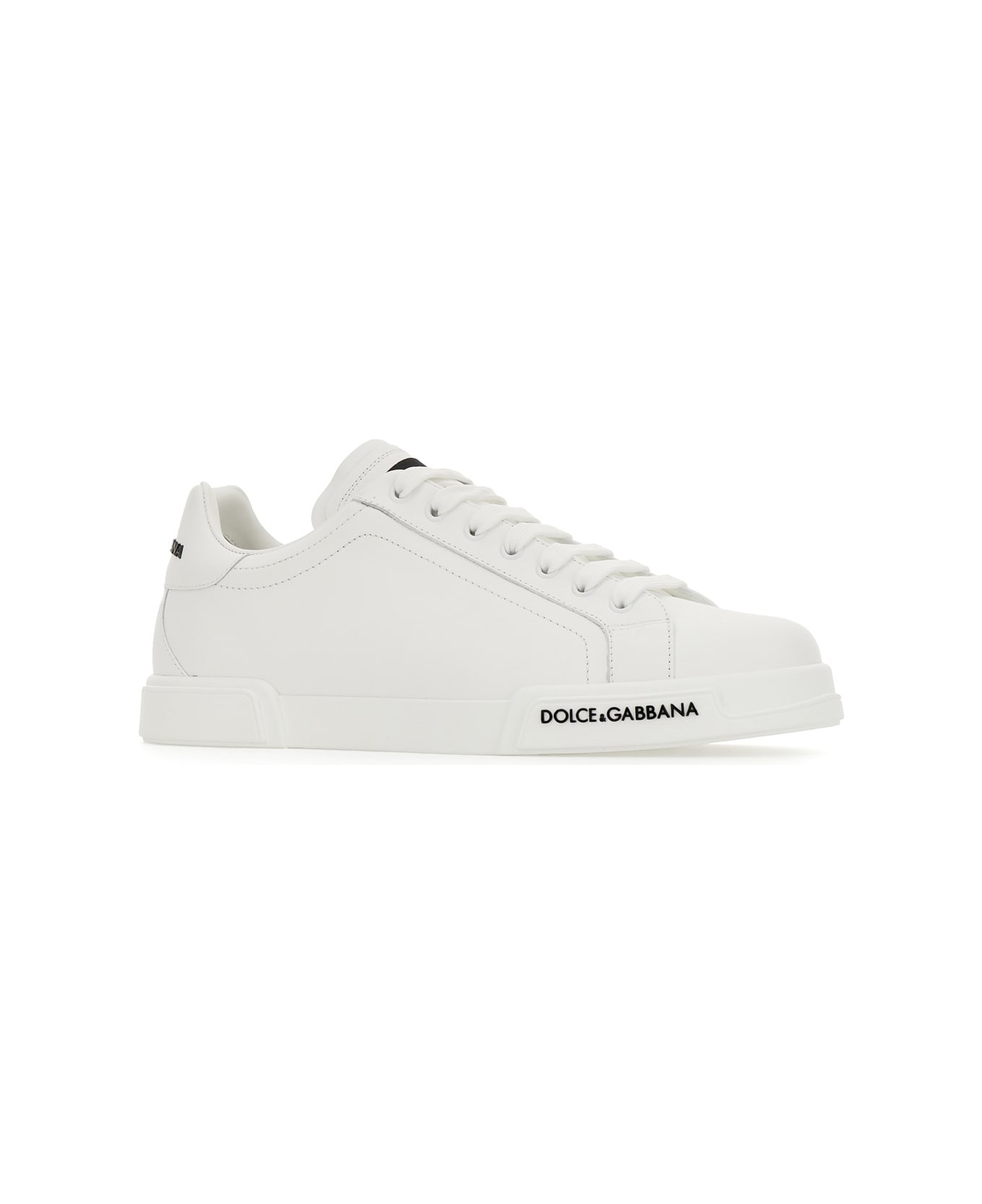 White Leather Portofino Sneakers - 2