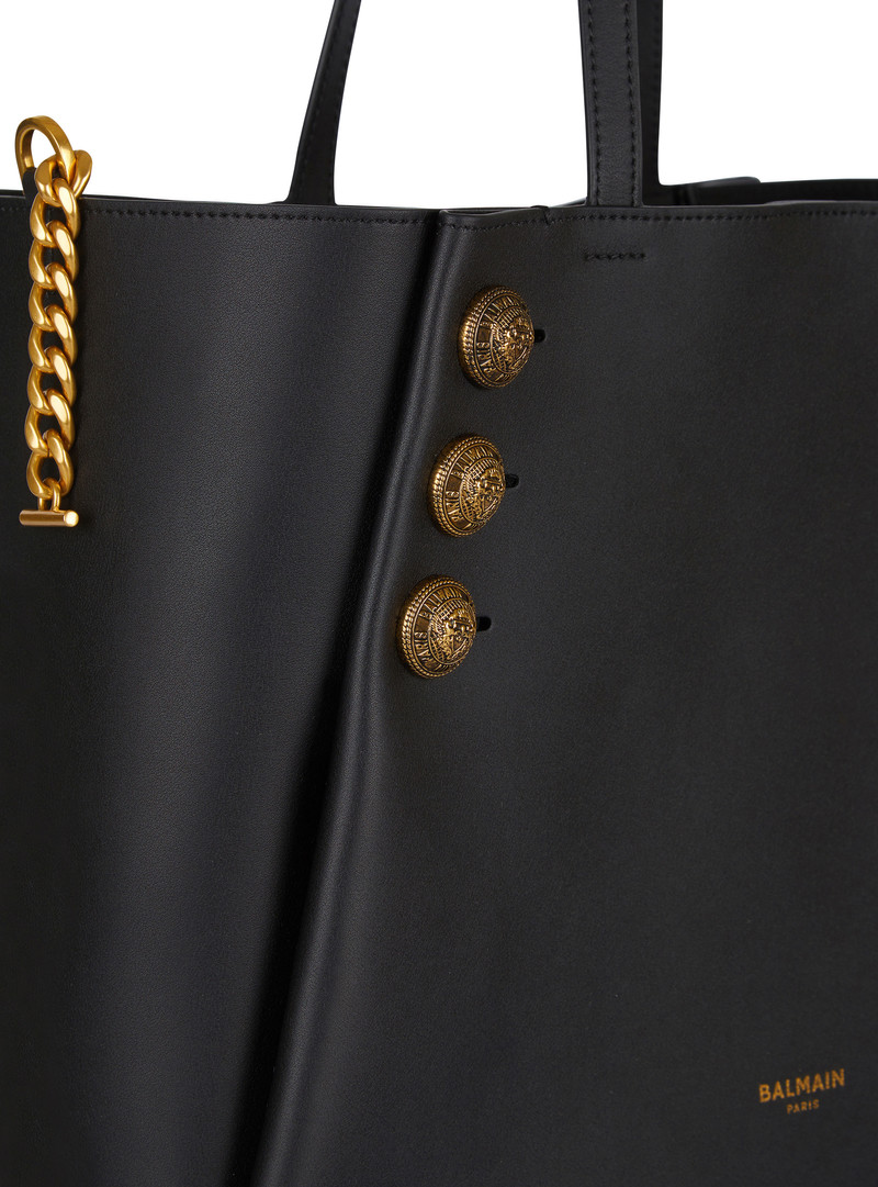 Emblème leather tote bag 7