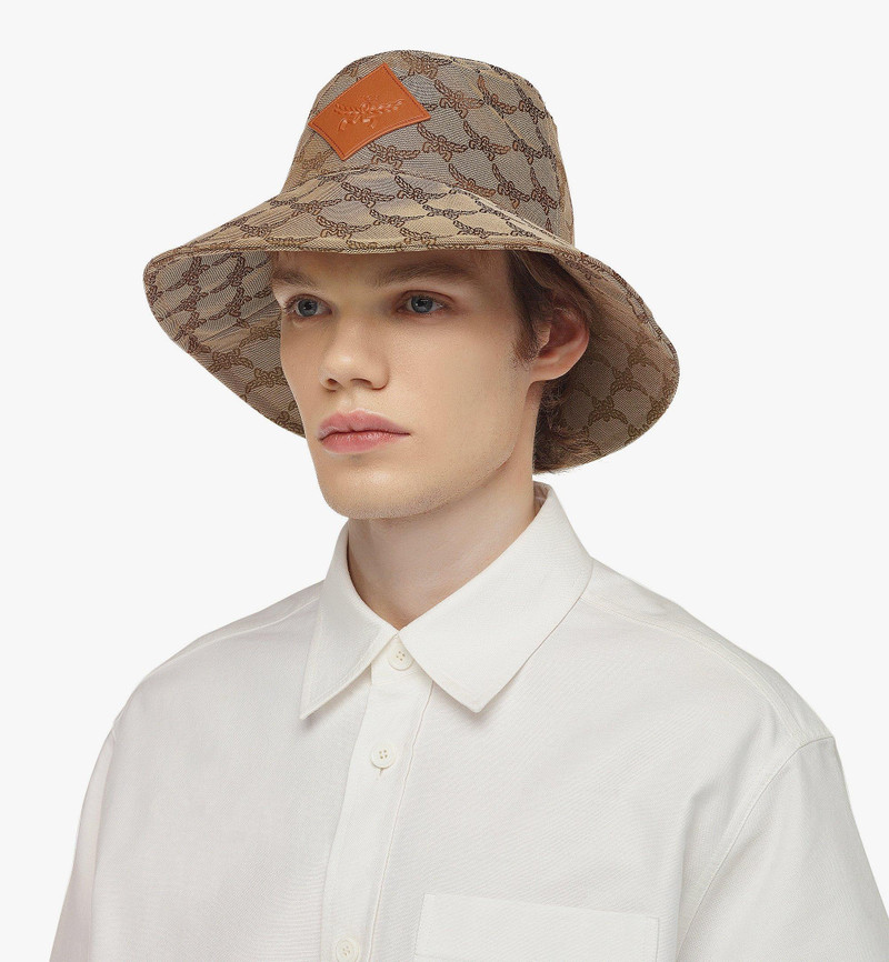 Wide Bucket Hat in Lauretos Denim Jacquard 4