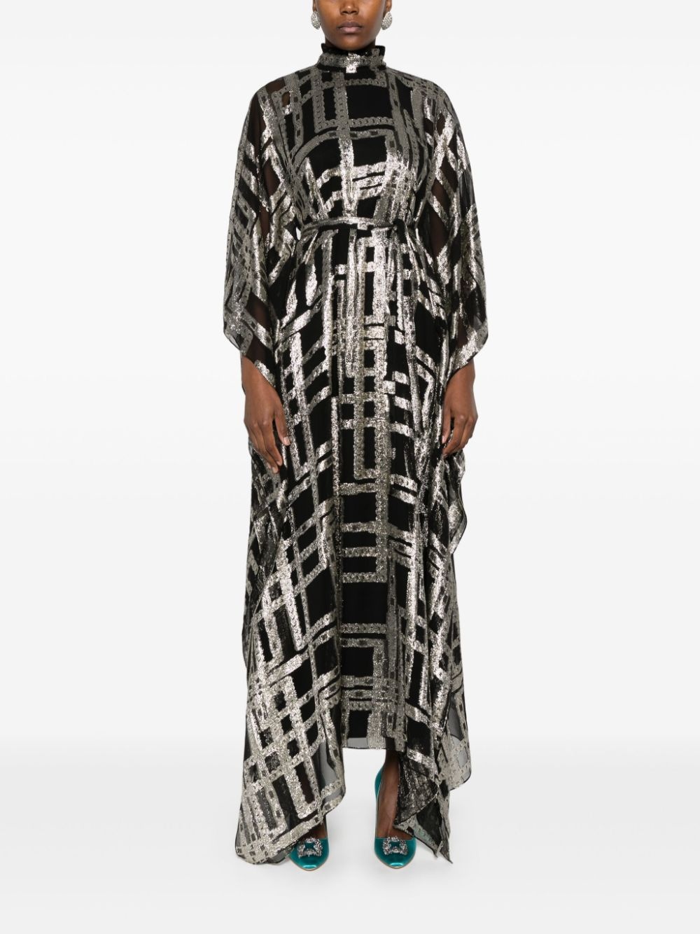 checked maxi dress - 2