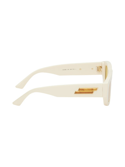 Bottega Veneta Off-White Rectangular Sunglasses outlook