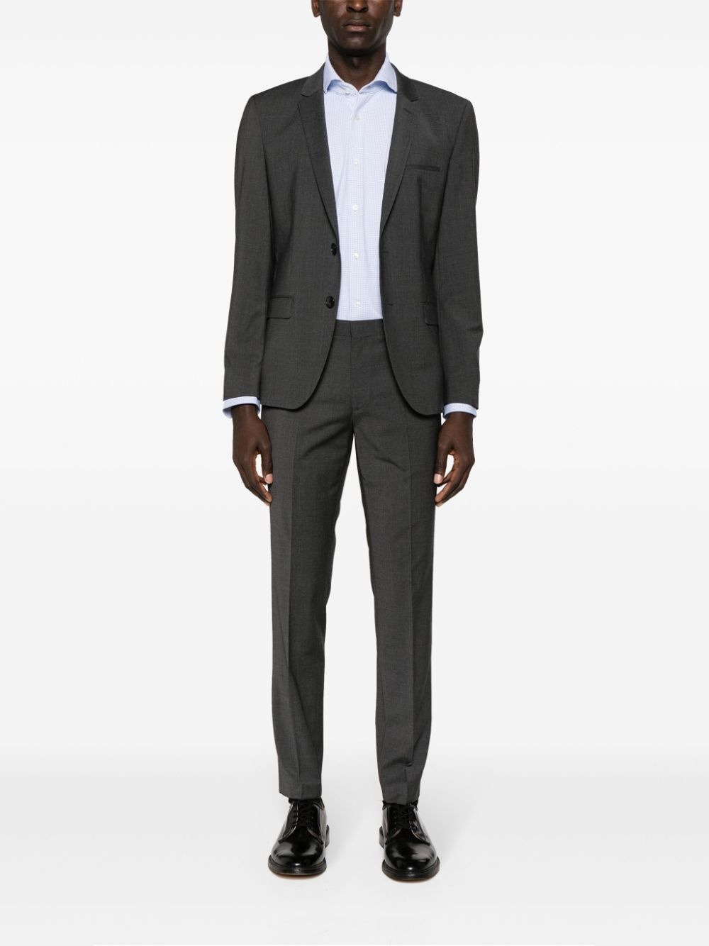 notched-lapels single-breasted blazer - 2