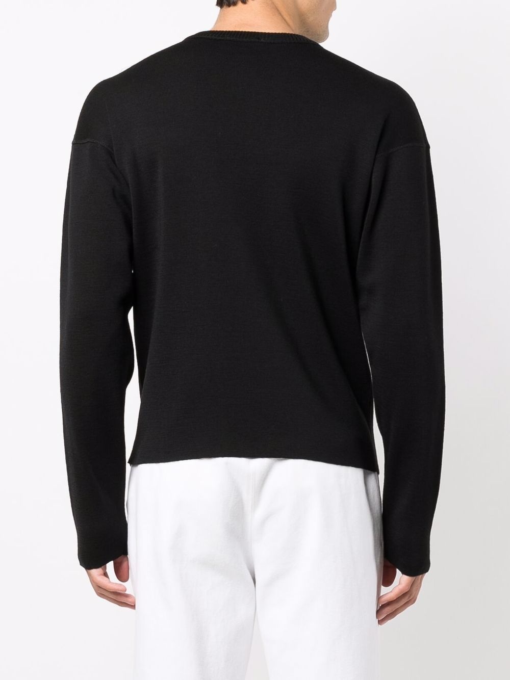 round neck long-sleeved jumper - 4