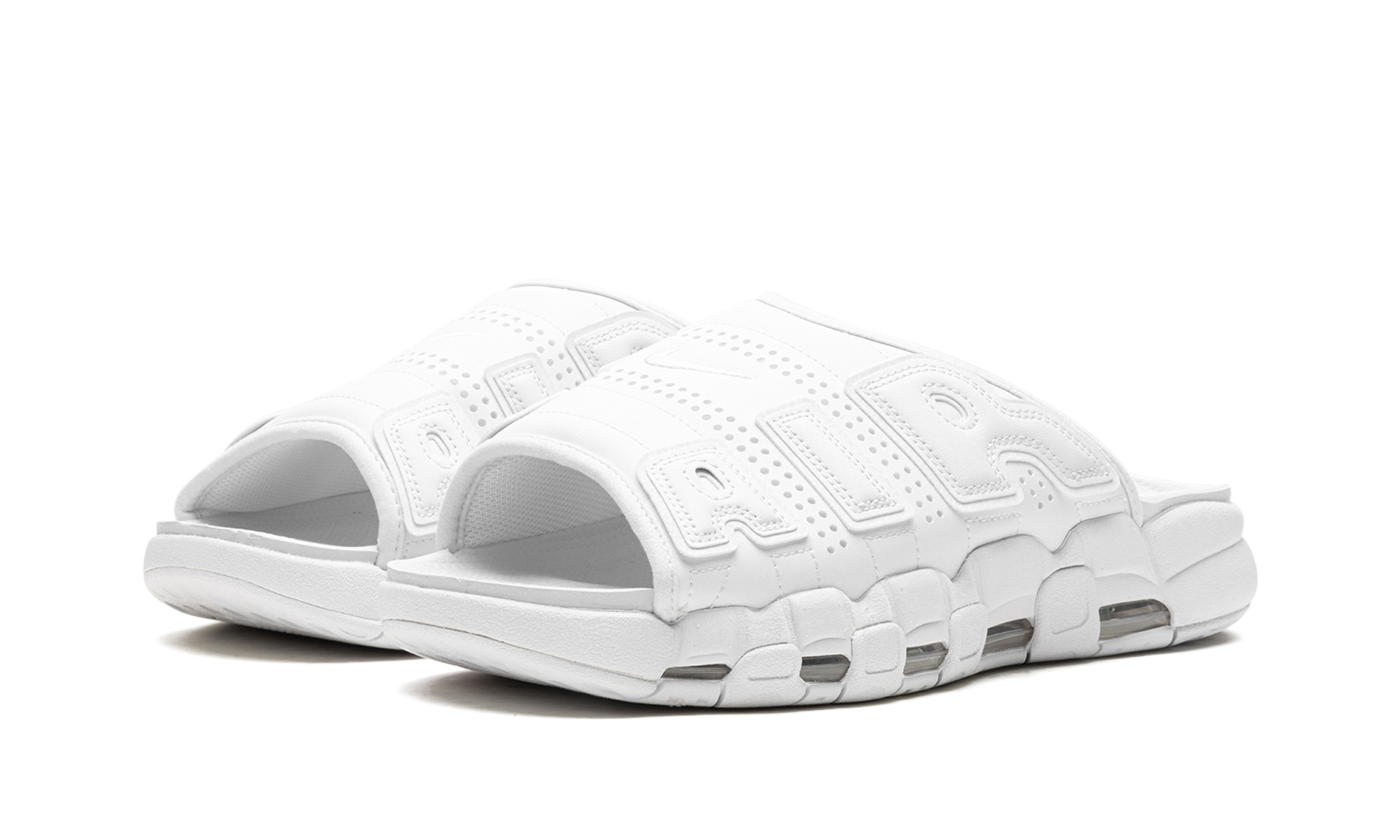 Nike More Uptempo Slide "Triple White" - 2