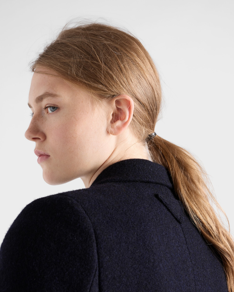 Double-breasted Shetland wool coat 3