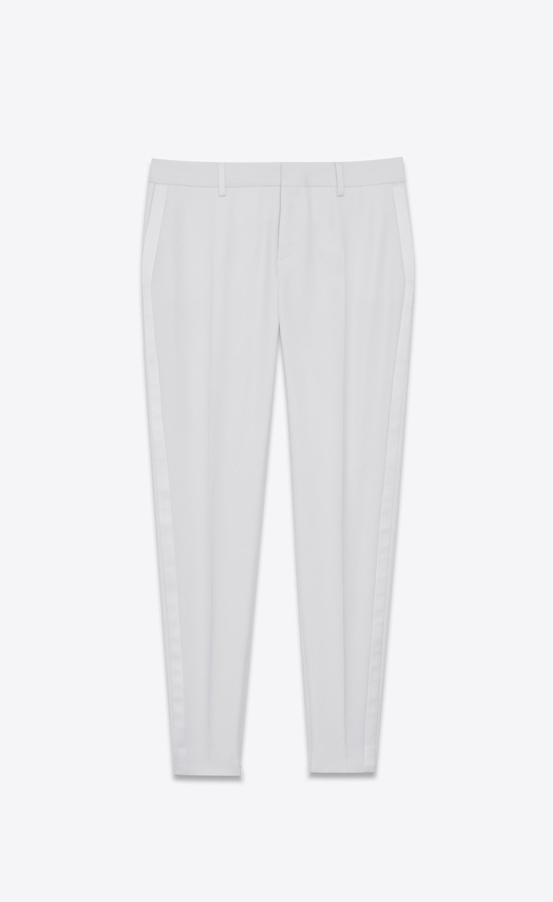 tuxedo pants in grain de poudre saint laurent - 1