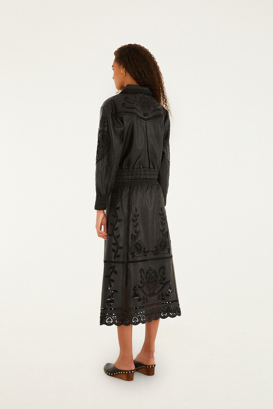 Black Richilieu Heart Skirt - 3