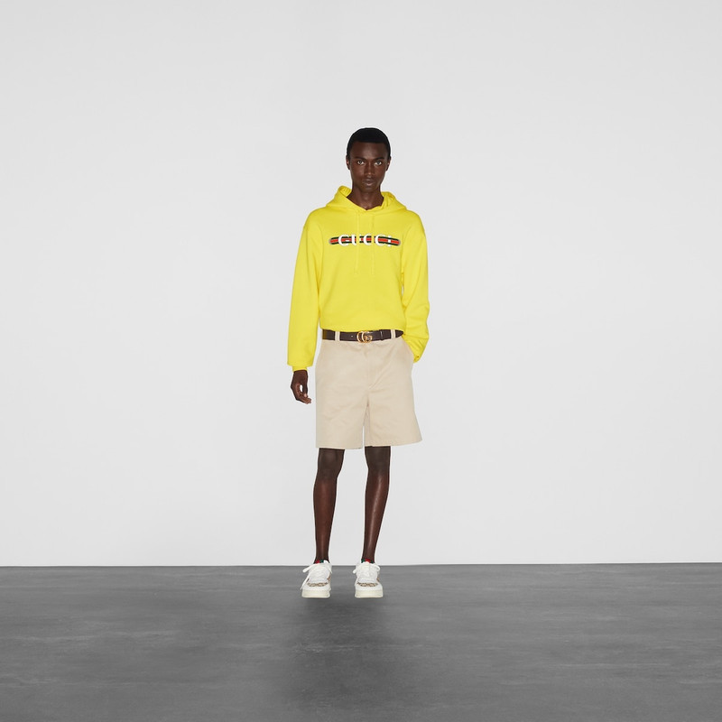 GUCCI Cotton jersey hooded sweatshirt outlook