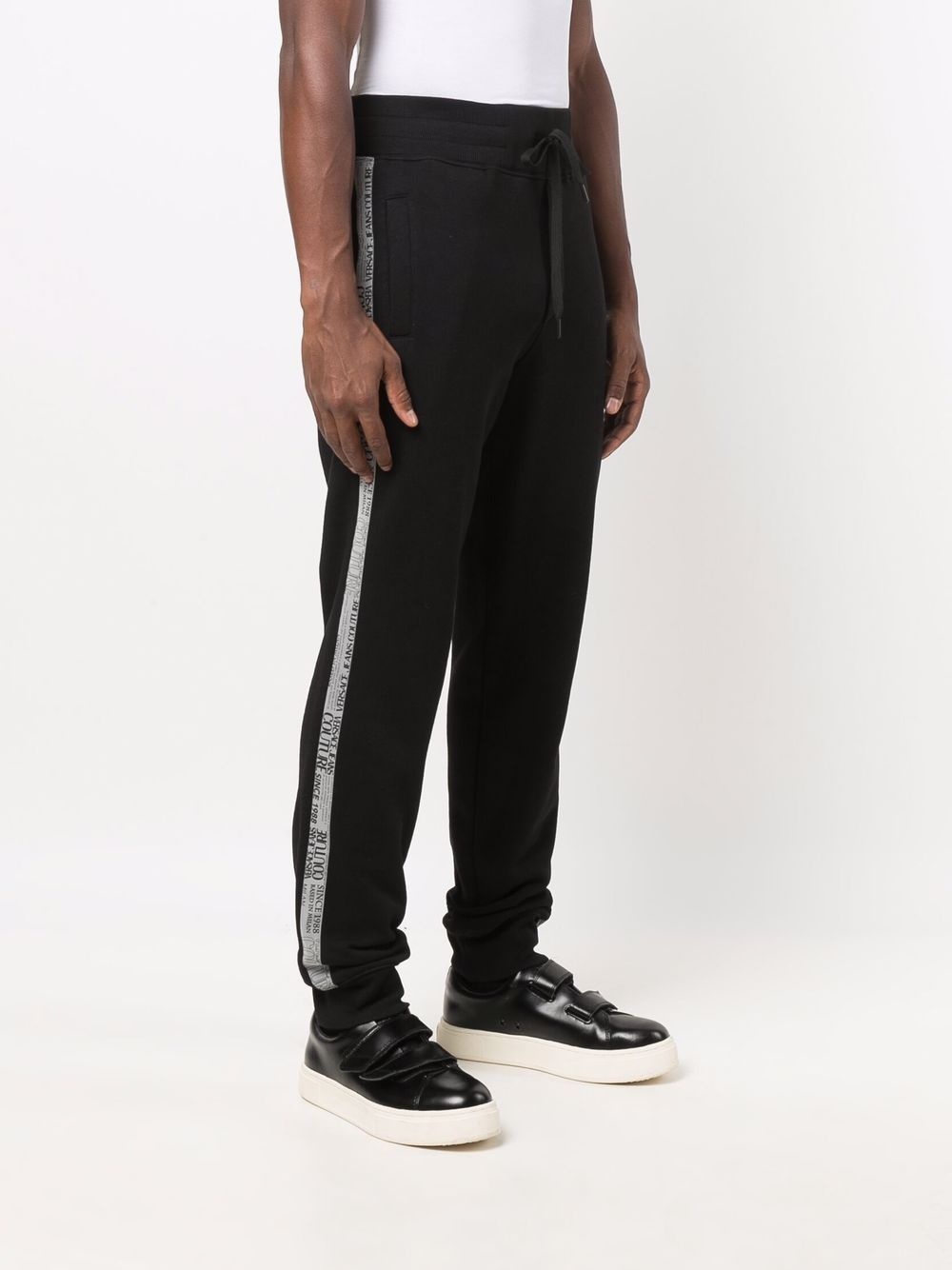 logo-panelled cotton joggers - 3