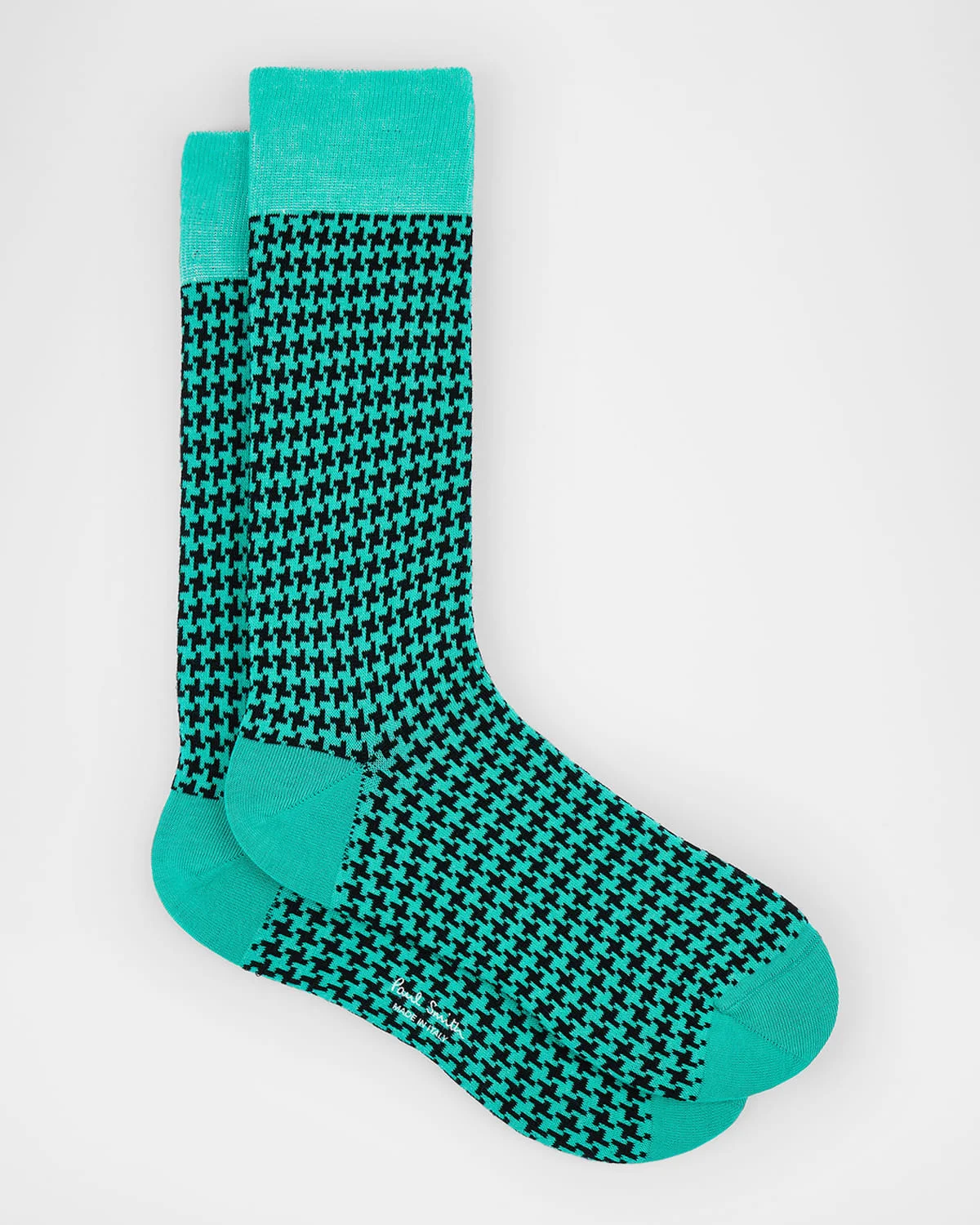 Men's James Houndstooth Gingham Crew Socks - 1