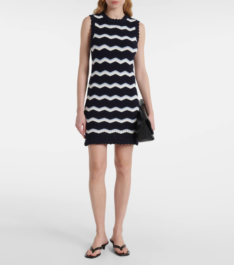 VERONICA BEARD Templeton chevron cotton-blend minidress outlook