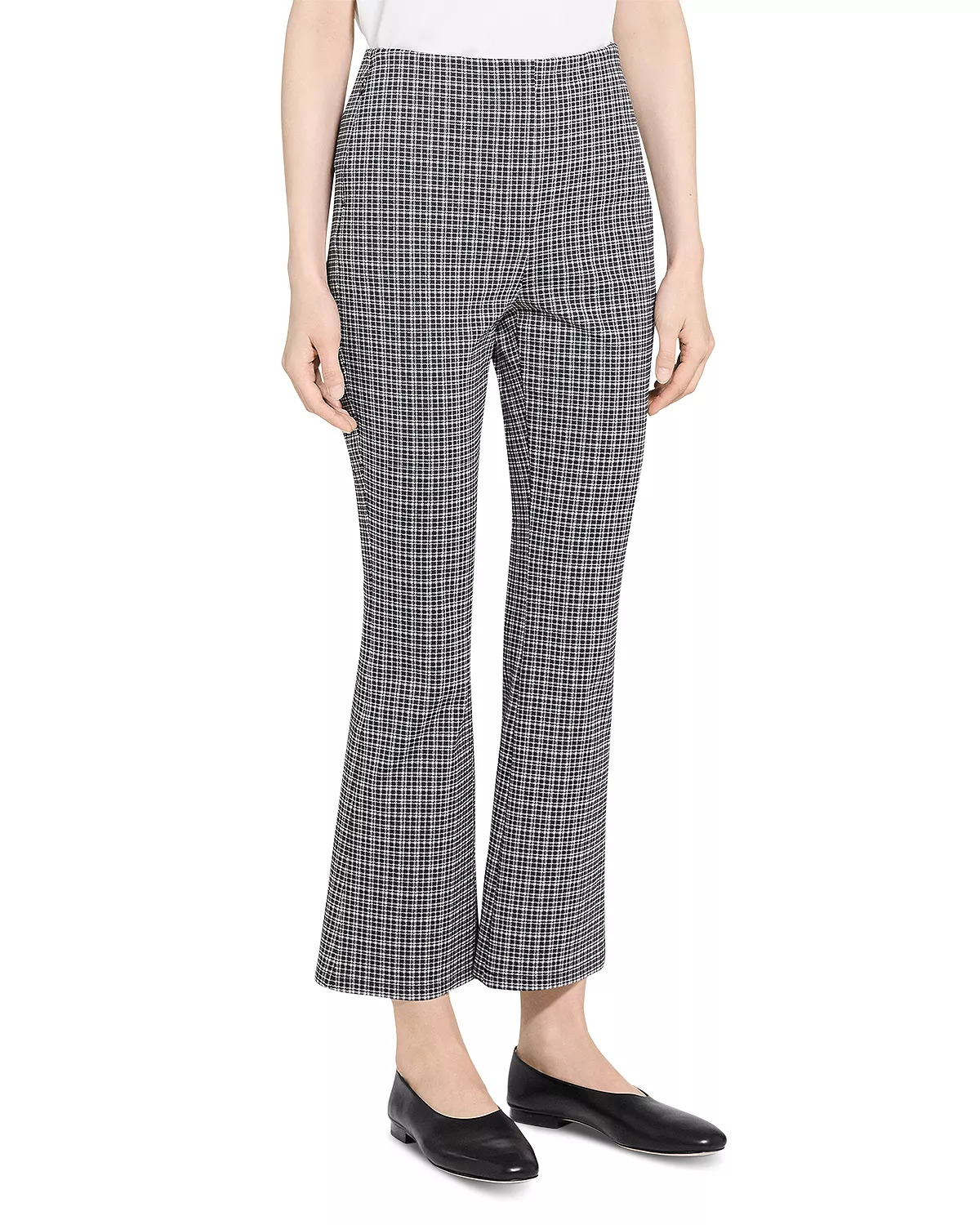Kick Flare Plaid Pants - 4