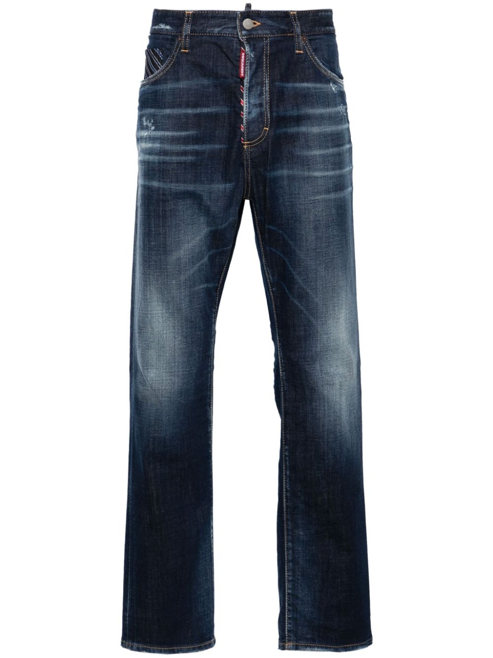 mid-rise distressed-effect jeans - 1
