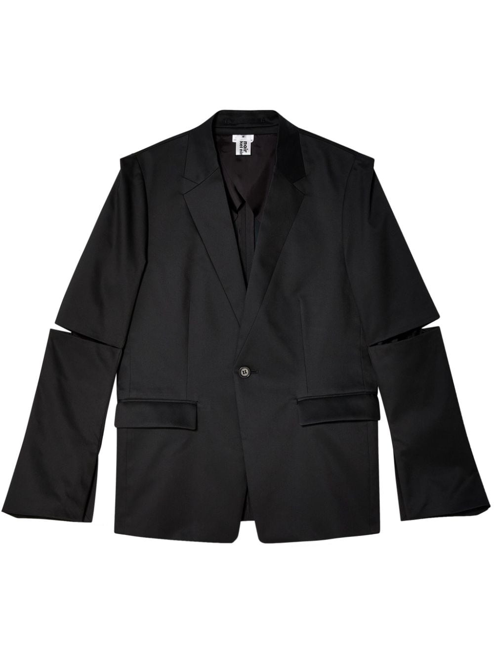 split-elbows single-breasted blazer - 1