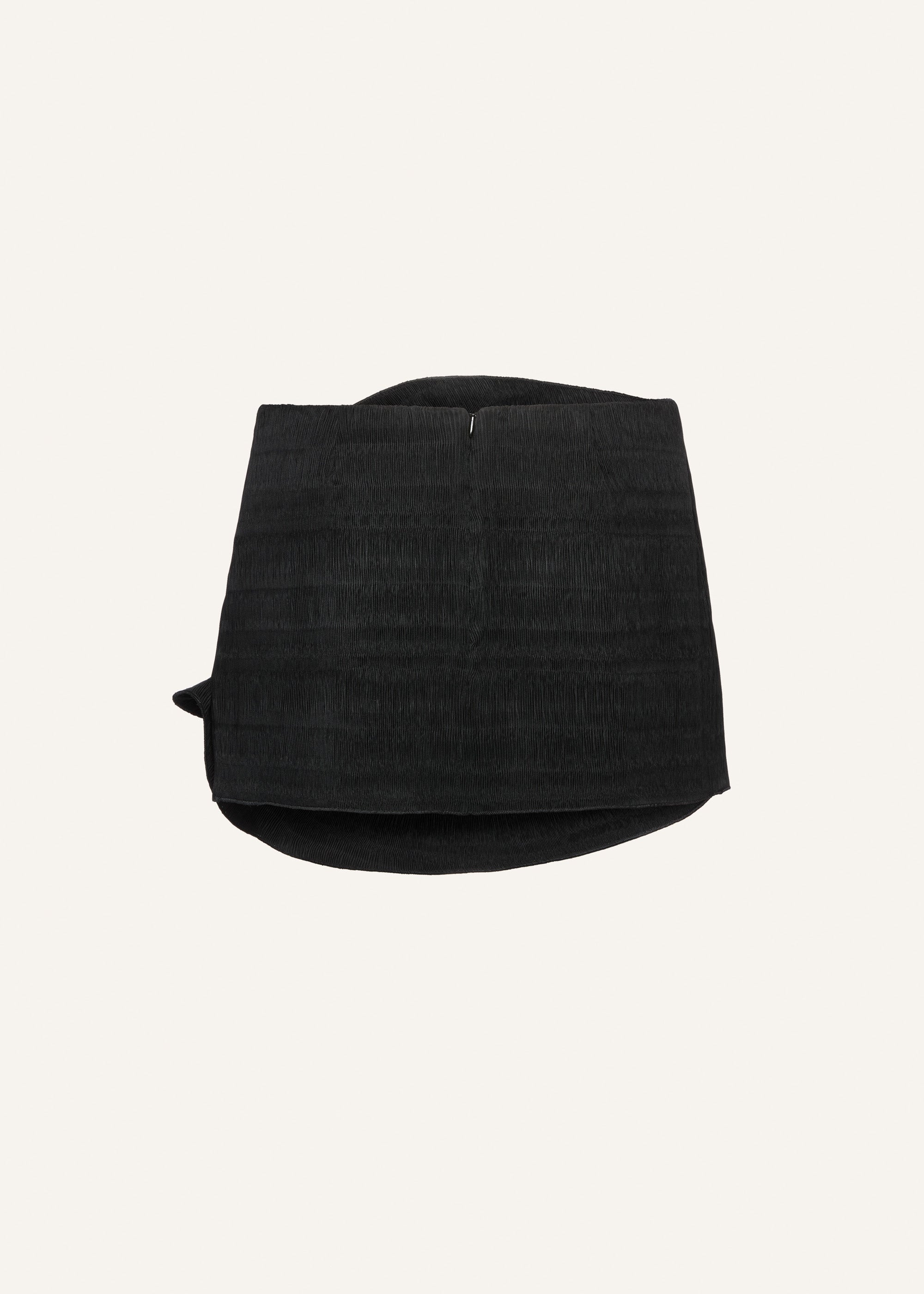 Flower detail mini skirt in black - 2