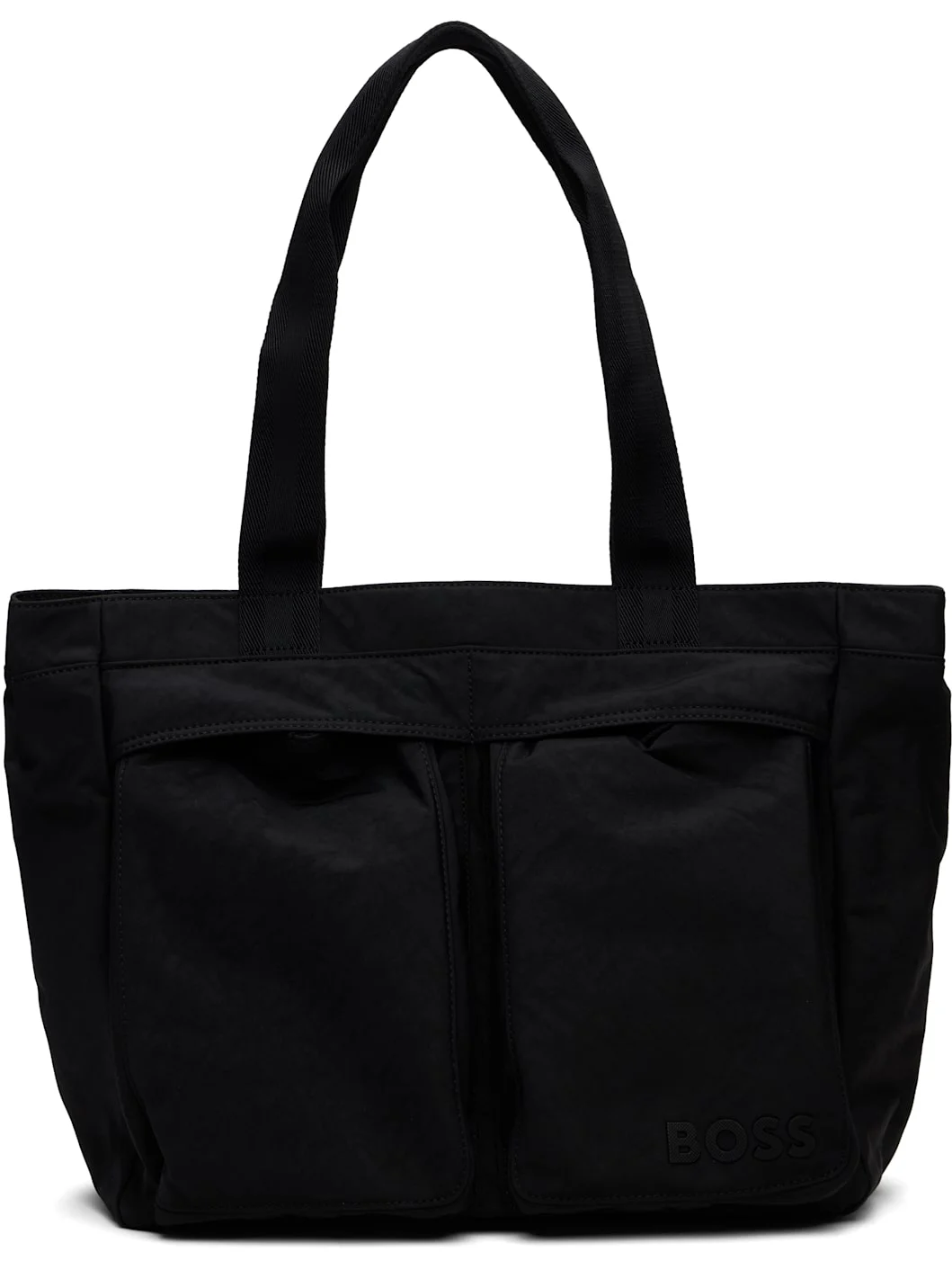Black Bonded-Logo Tote - 1