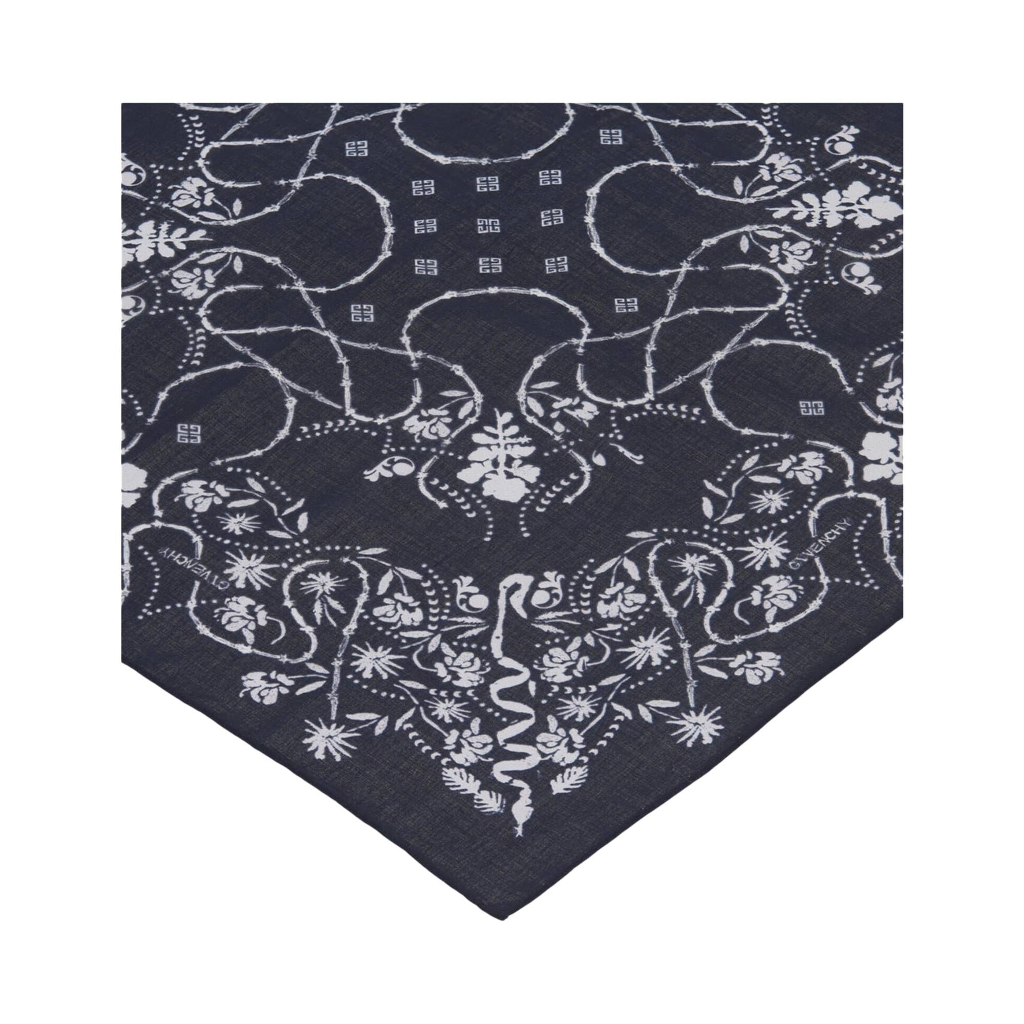 Givenchy Barbed Wire Bandana Printed Scarf 'Navy' - 2