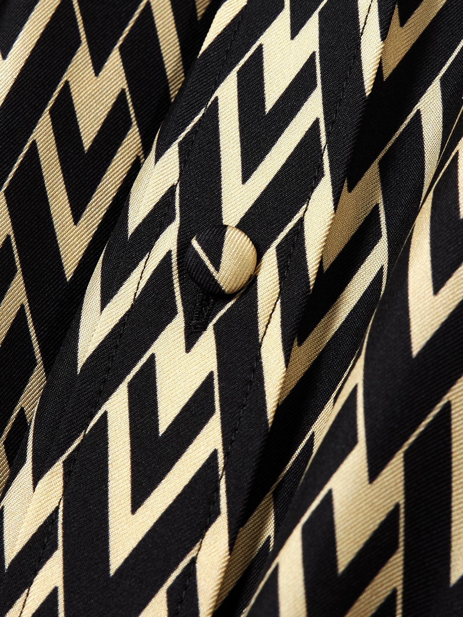 Printed silk-twill shirt Black - 6