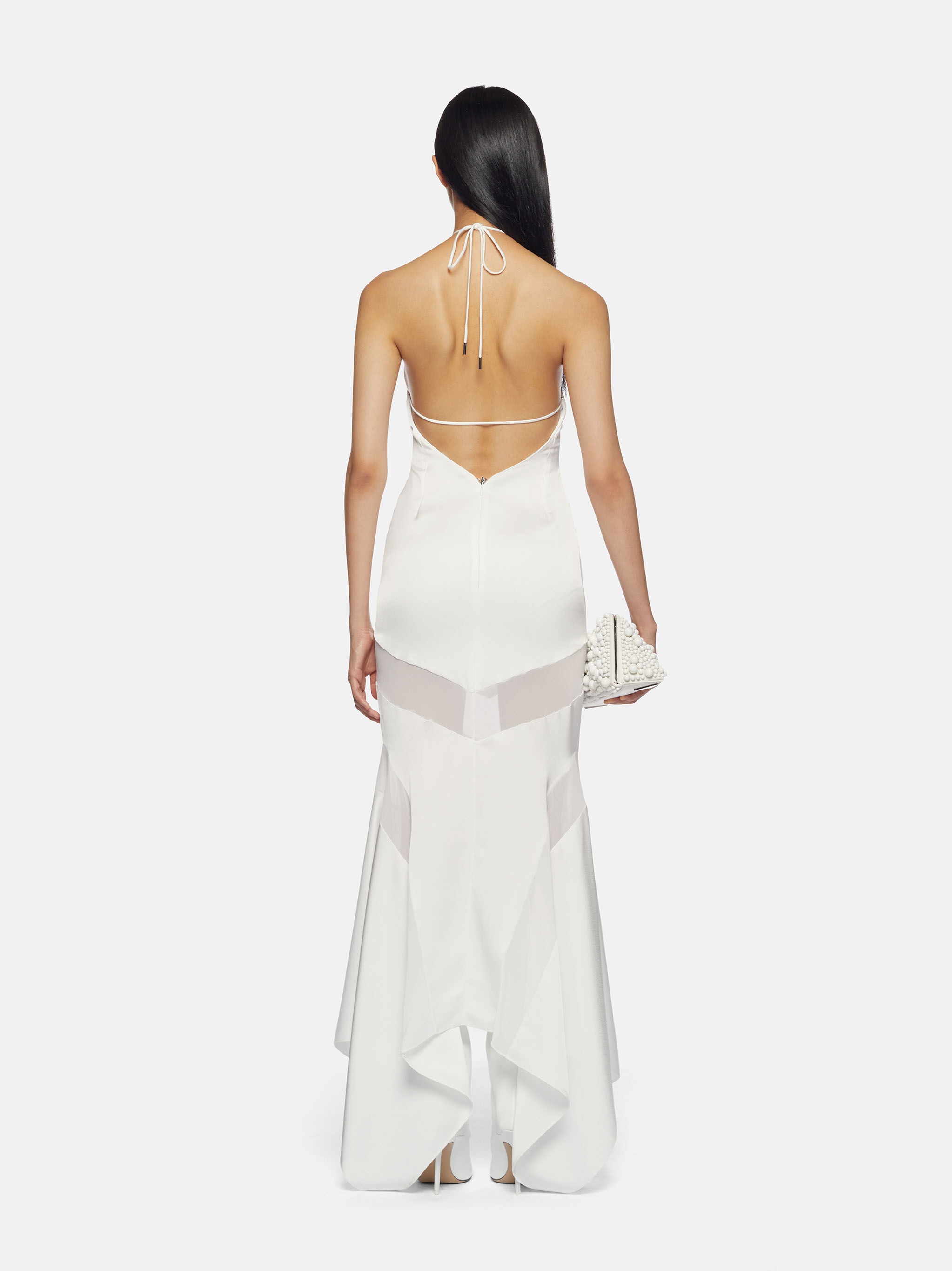 ''SASKIA'' WHITE MIDI DRESS - 3