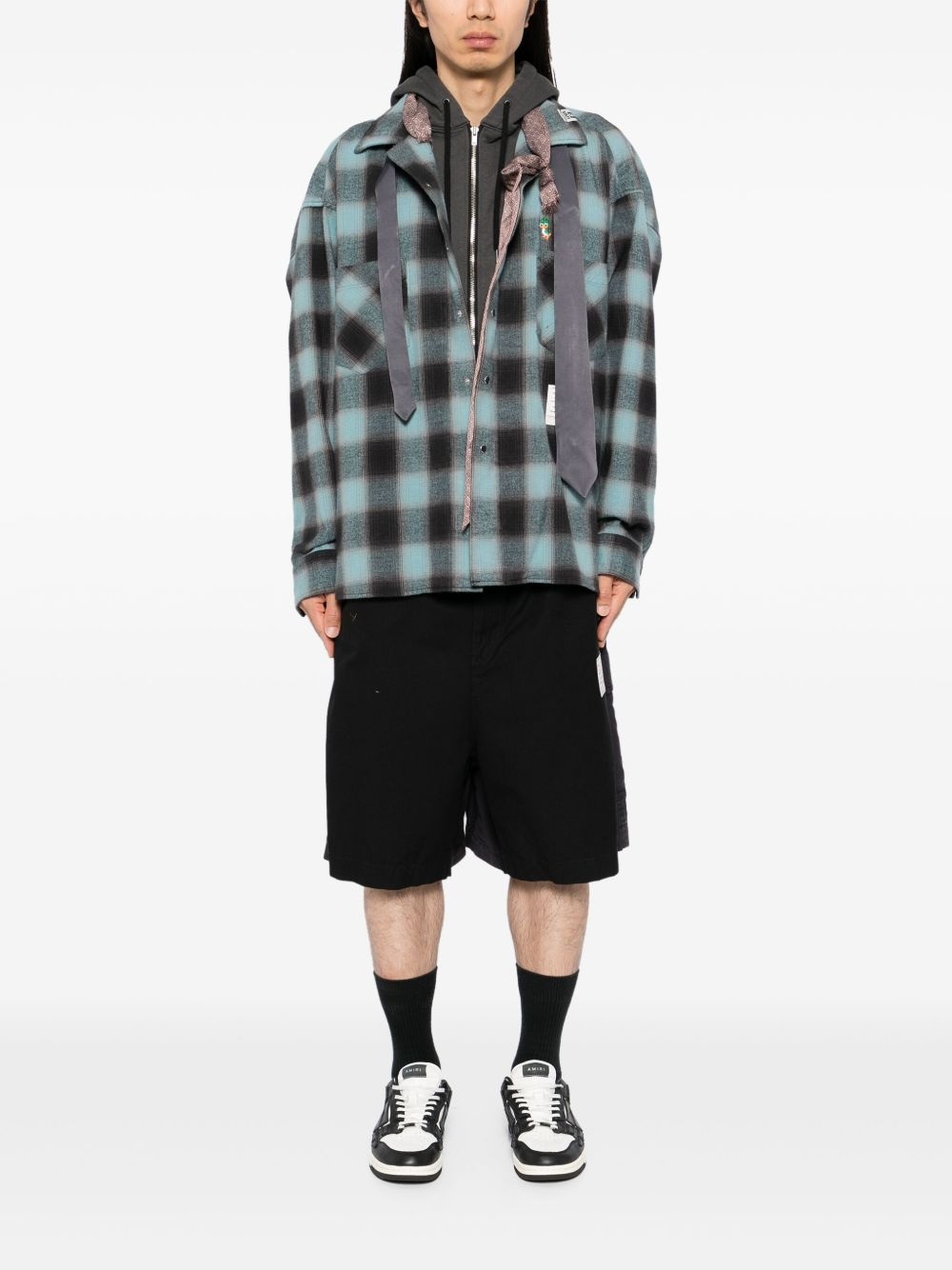 patchwork shorts - 2