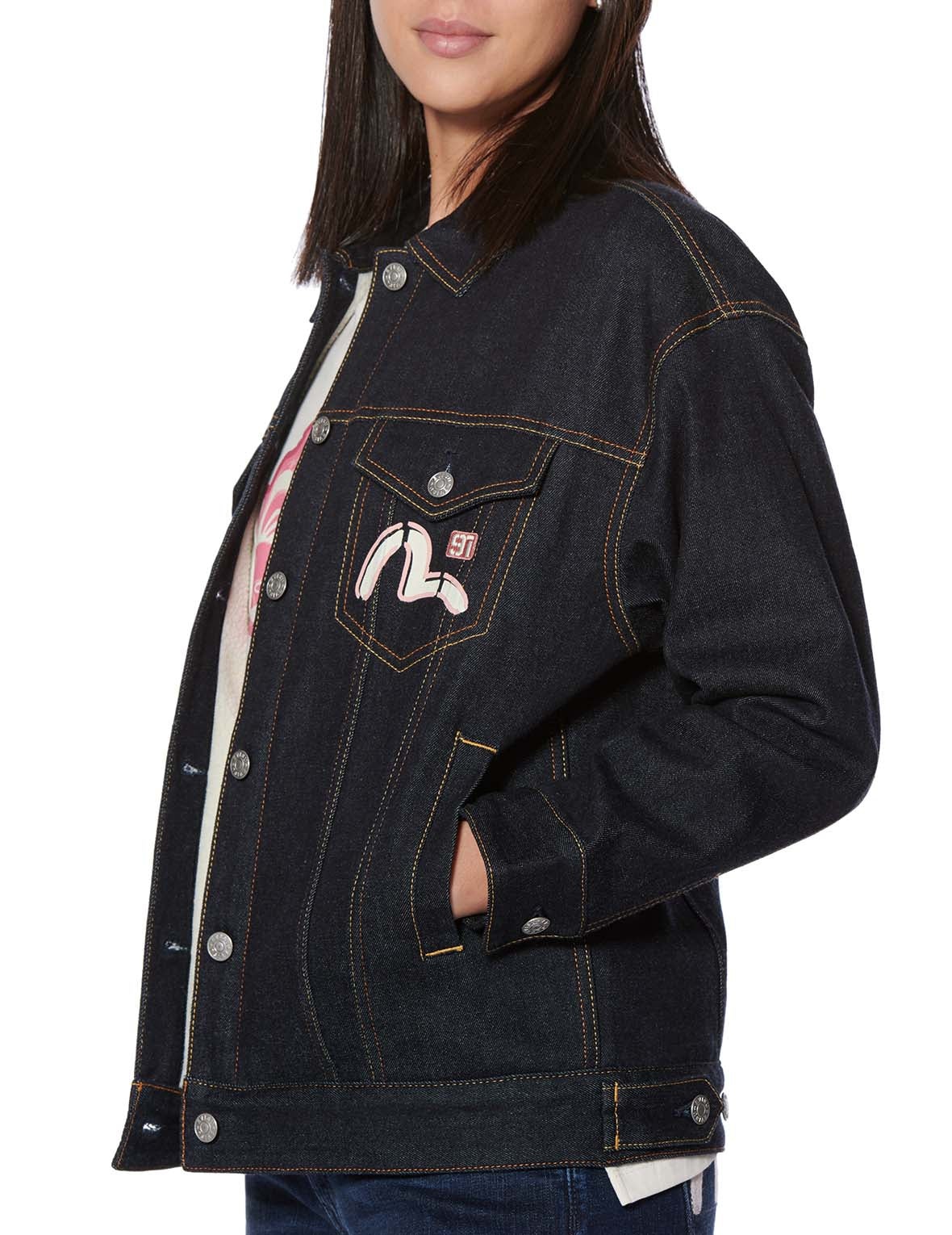 BRUSHSTROKE GODHEAD DENIM JACKET - 9