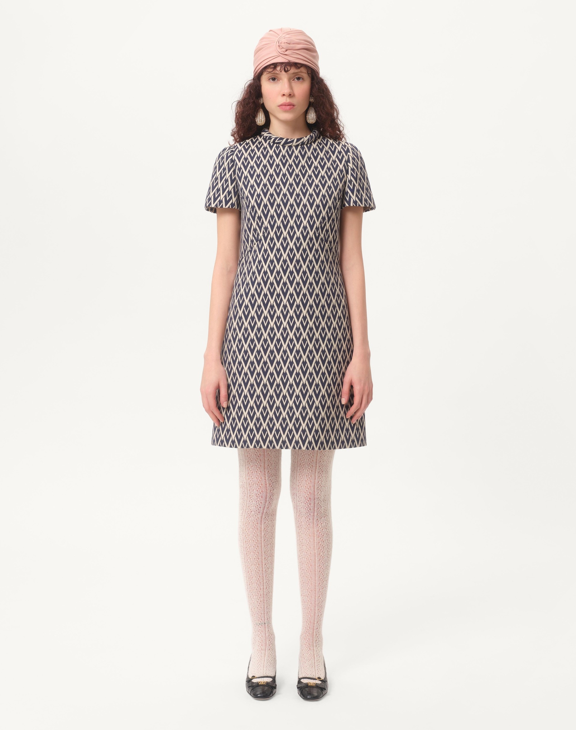 SHORT DRESS IN TOUTE LA V JACQUARD - 7