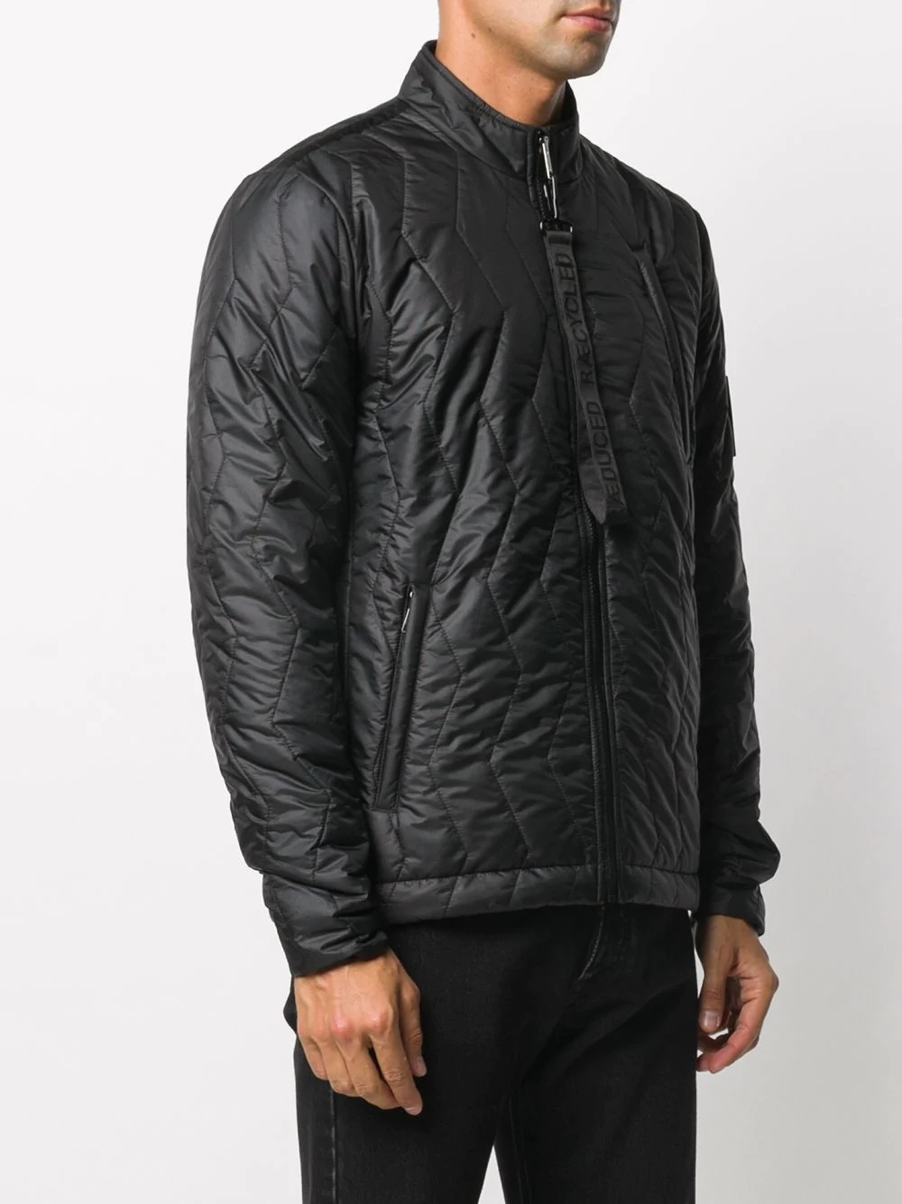 zip-up quilted jacket - 3