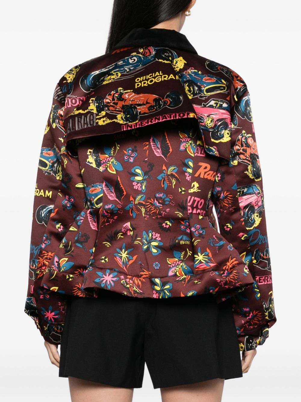tropical-print jacket - 4