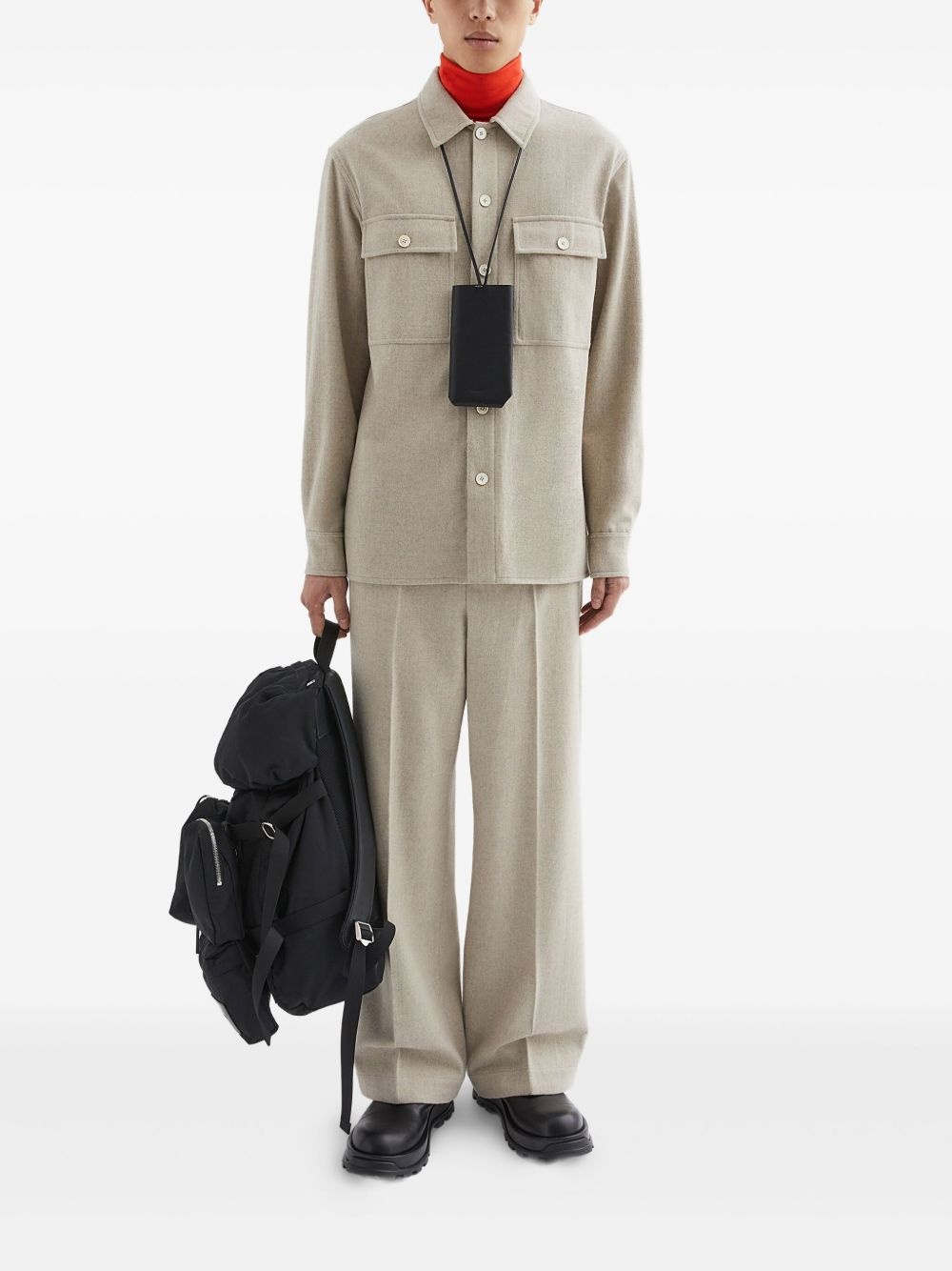 wool flannel trousers - 2