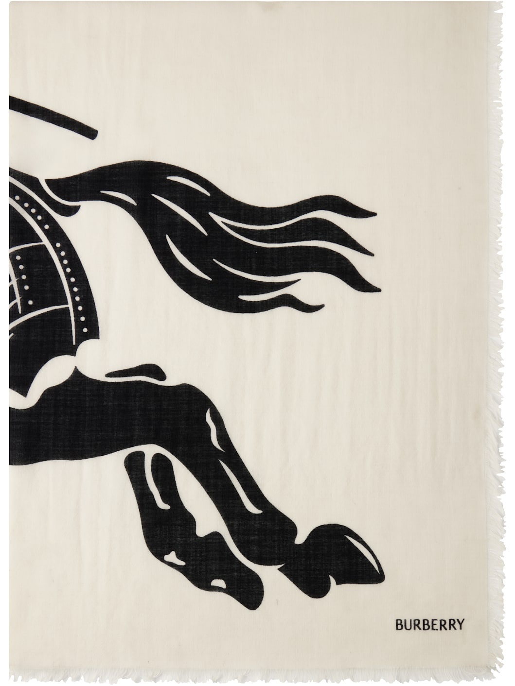 Off-White & Black Wide EKD Wool Scarf - 2