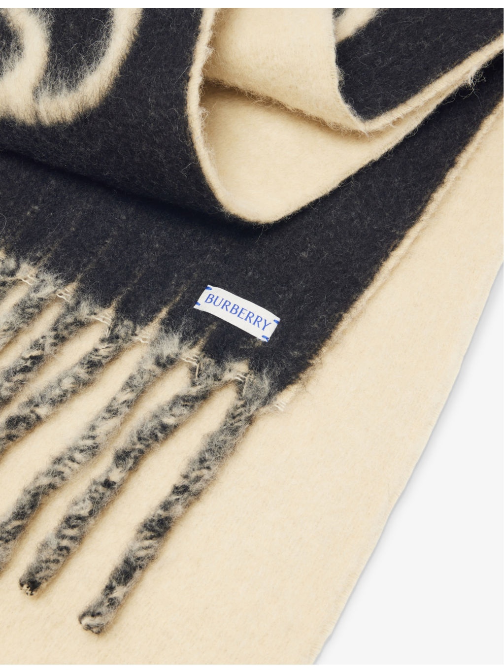 Reversible logo-jacquard alpaca-blend scarf - 3