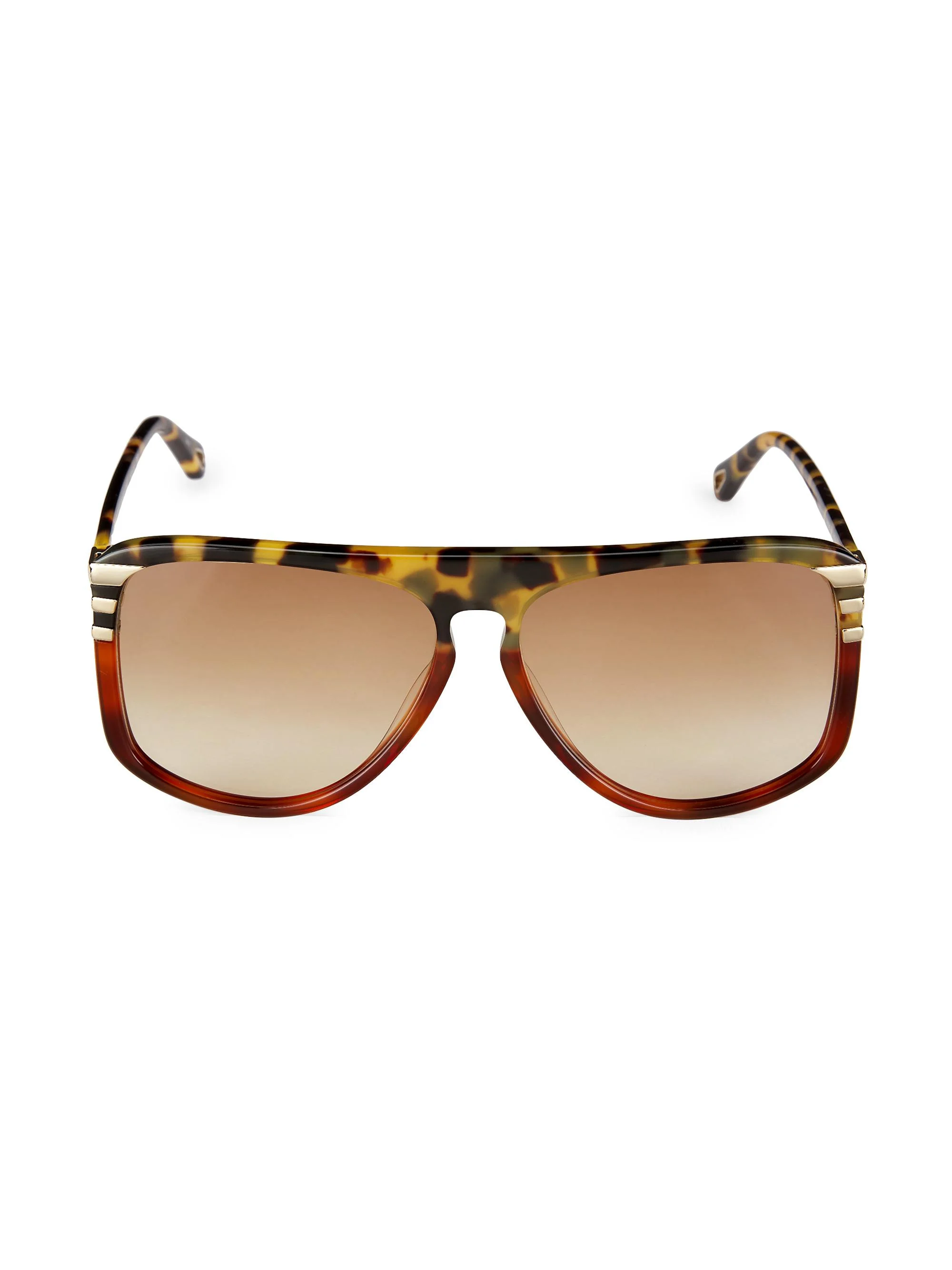 Women's West 62MM Pilot Sunglasses - Havana - 1