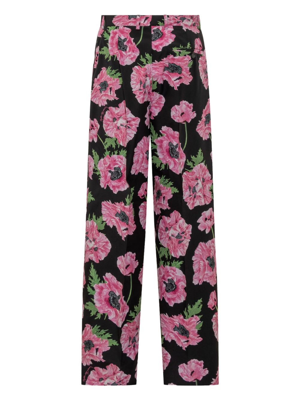 floral-print trousers - 2