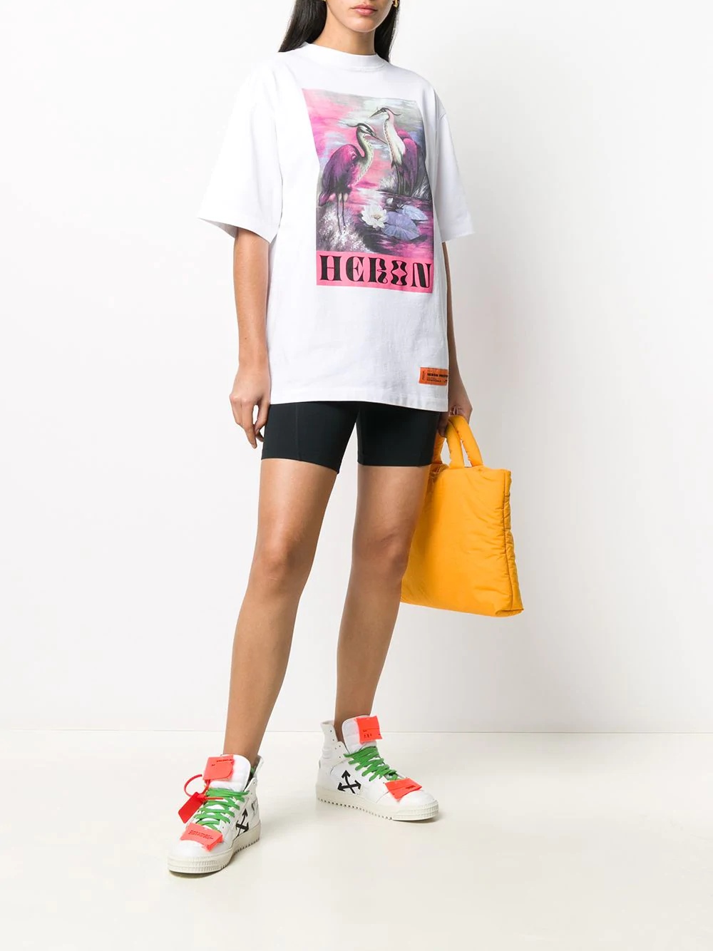 short sleeve Heron print T-shirt - 2