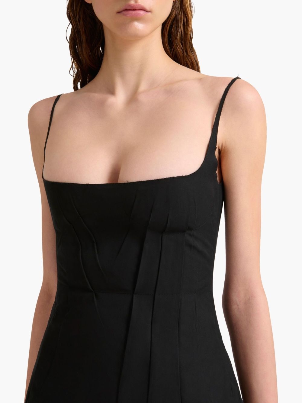 pleat-detailing midi dress - 5